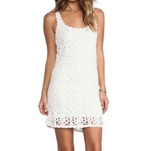 Joie | Elida Crochet Knit Tank Dress in Porcelain White Size Small